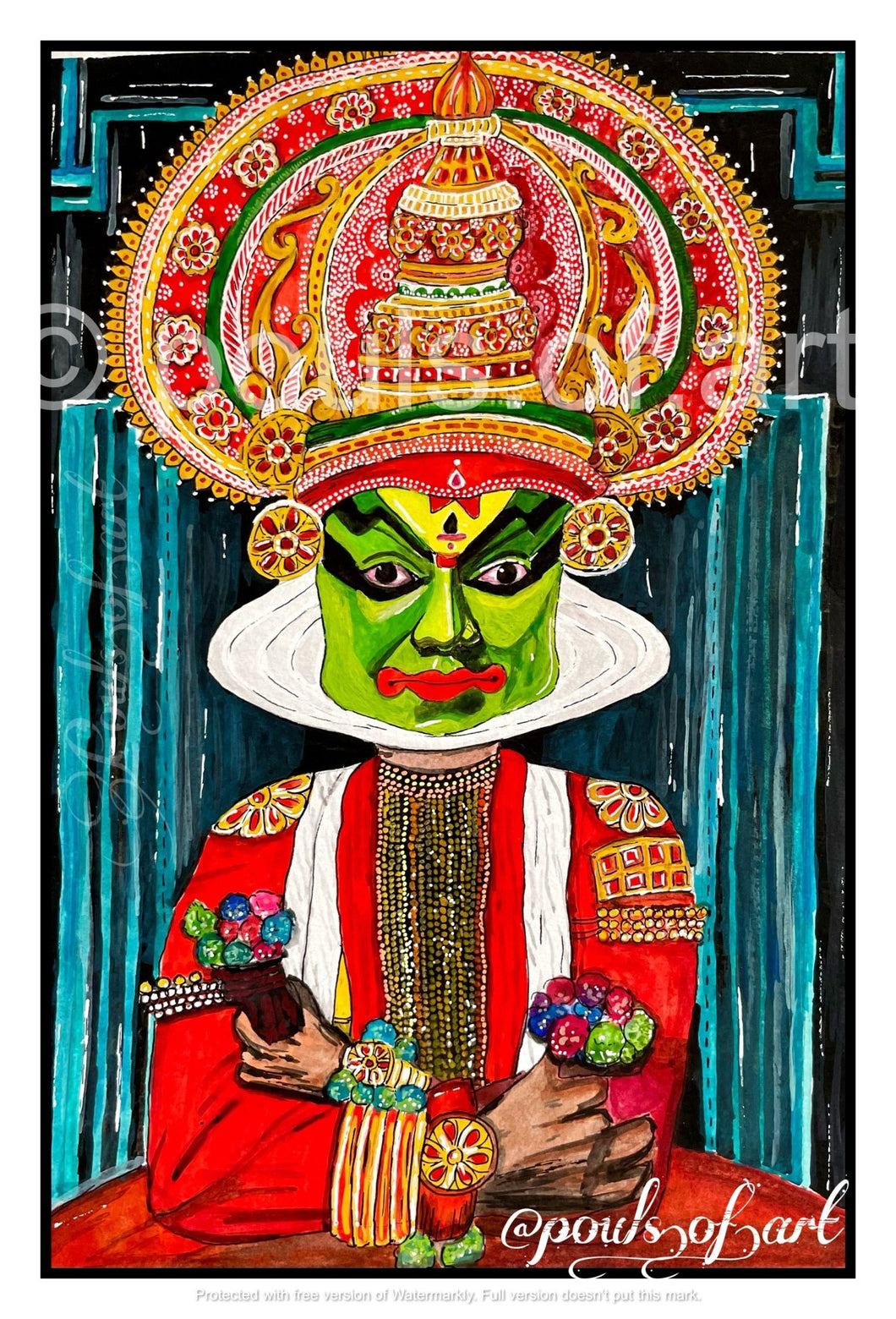 Kathakali Painting - Pouls.of.art