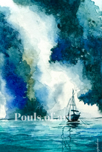 Load image into Gallery viewer, Ship in storm Art Print
