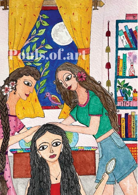 Three Women Art Print