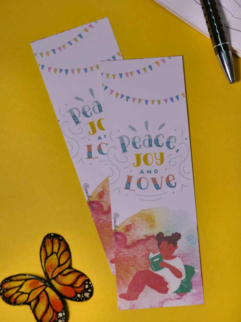 Peace Joy Love Bookmark